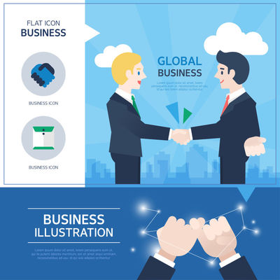 矢量商業(yè)業(yè)務分析設計圖片-矢量商業(yè)合作